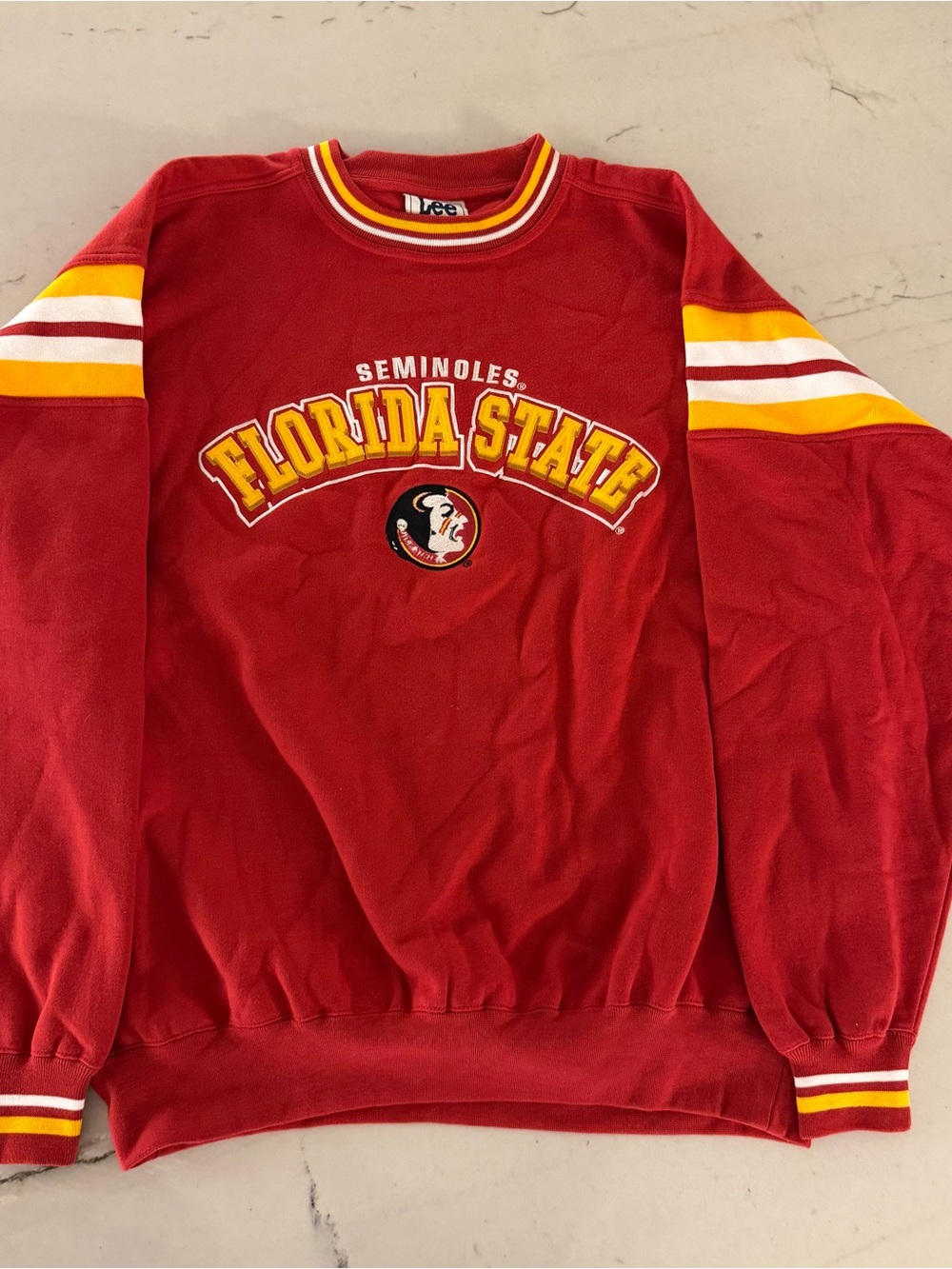 Vintage Florida State Seminoles Sweatshirt Mens Large Red 90s Lee Sport NCAA